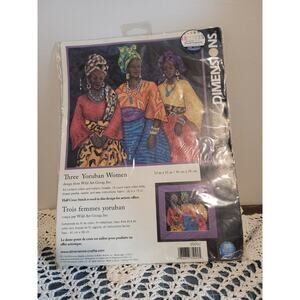 DIMENSIONS "THREE YORUBAN WOMEN" Counted Cross Stitch Kit NEW